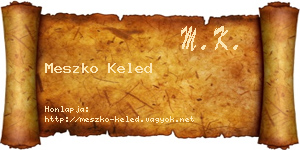 Meszko Keled névjegykártya